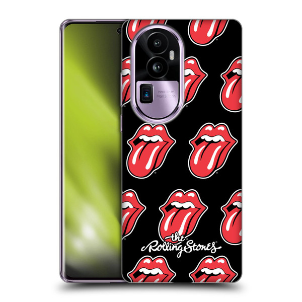 The Rolling Stones Licks Collection Tongue Classic Pattern Soft Gel Case for OPPO Reno10 Pro+
