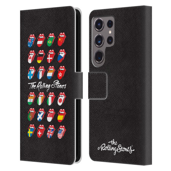 The Rolling Stones Licks Collection Flag Poster Leather Book Wallet Case Cover For Samsung Galaxy S24 Ultra 5G