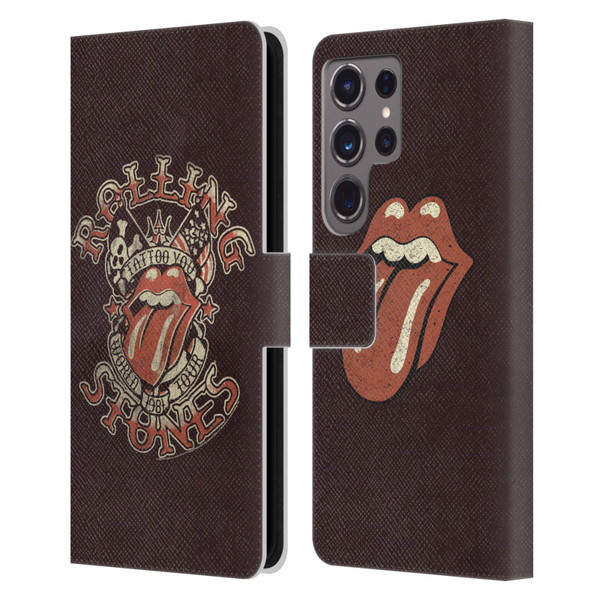 The Rolling Stones Tours Tattoo You 1981 Leather Book Wallet Case Cover For Samsung Galaxy S24 Ultra 5G