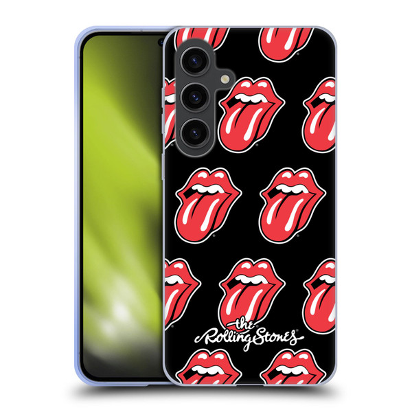 The Rolling Stones Licks Collection Tongue Classic Pattern Soft Gel Case for Samsung Galaxy S24+ 5G