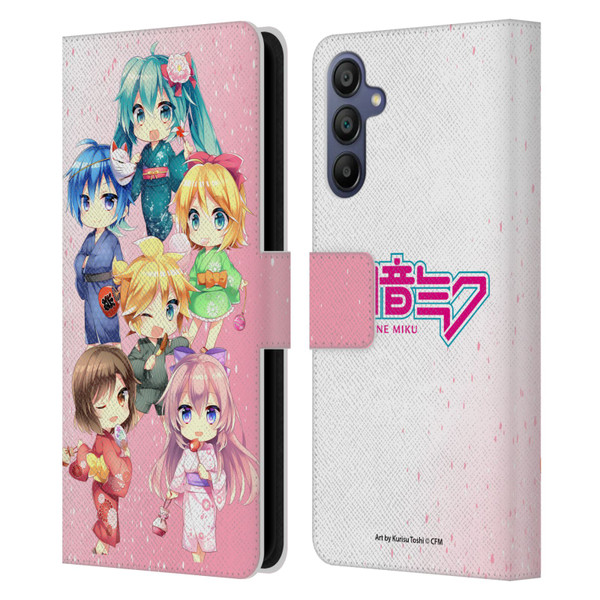 Hatsune Miku Virtual Singers Characters Leather Book Wallet Case Cover For Samsung Galaxy A15