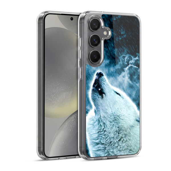 Simone Gatterwe Animals 2 Howling Wolf Soft Gel Case for Samsung Galaxy S24 5G & MagSafe