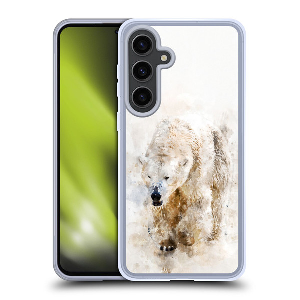 Simone Gatterwe Animals 2 Abstract Polar Bear Soft Gel Case for Samsung Galaxy S24+ 5G