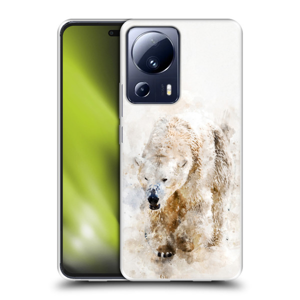 Simone Gatterwe Animals 2 Abstract Polar Bear Soft Gel Case for Xiaomi 13 Lite 5G