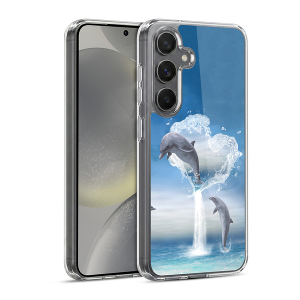 Simone Gatterwe Dolphins Lovers Soft Gel Case for Samsung Galaxy S24 5G & MagSafe