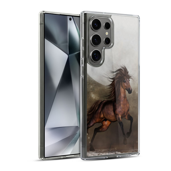 Simone Gatterwe Horses Brown Soft Gel Case for Samsung Galaxy S24 Ultra 5G & MagSafe