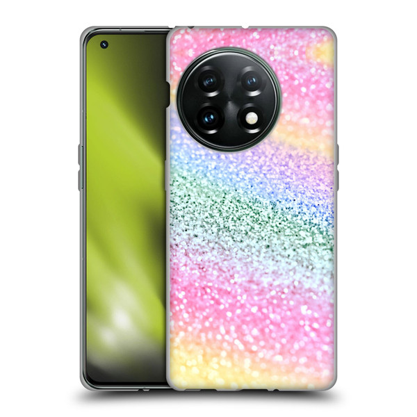 Monika Strigel Glitter Collection Unircorn Rainbow Soft Gel Case for OnePlus 11 5G