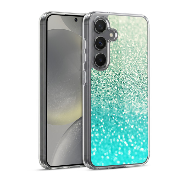 Monika Strigel Glitter Collection Mint Soft Gel Case for Samsung Galaxy S24 5G & MagSafe