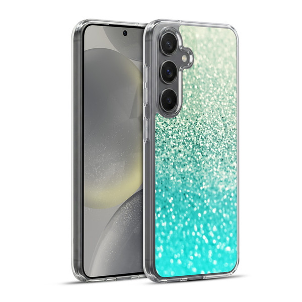Monika Strigel Glitter Collection Mint Soft Gel Case for Samsung Galaxy S24+ 5G & MagSafe