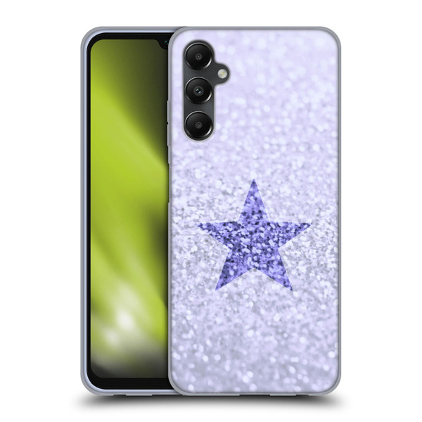 Monika Strigel Glitter Star Pastel Lilac Soft Gel Case for Samsung Galaxy A05s