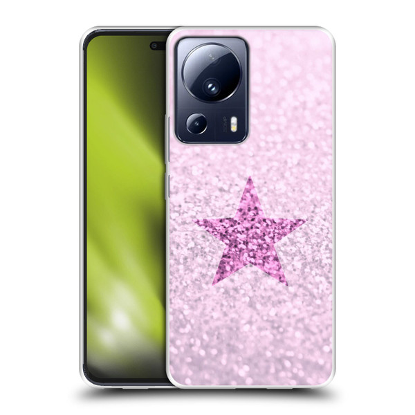 Monika Strigel Glitter Star Pastel Pink Soft Gel Case for Xiaomi 13 Lite 5G