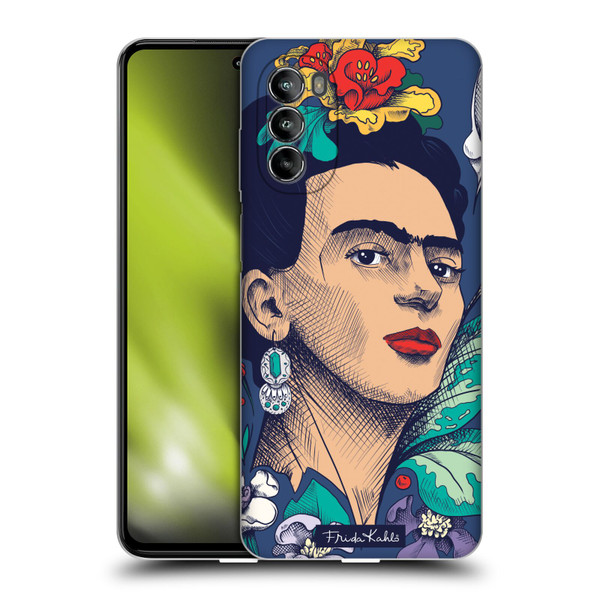 Frida Kahlo Sketch Flowers Soft Gel Case for Motorola Moto G82 5G