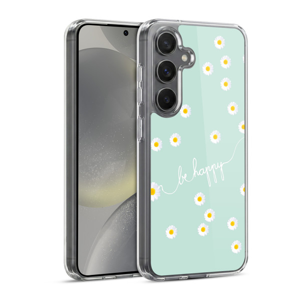 Monika Strigel Happy Daisy Mint Soft Gel Case for Samsung Galaxy S24 5G & MagSafe