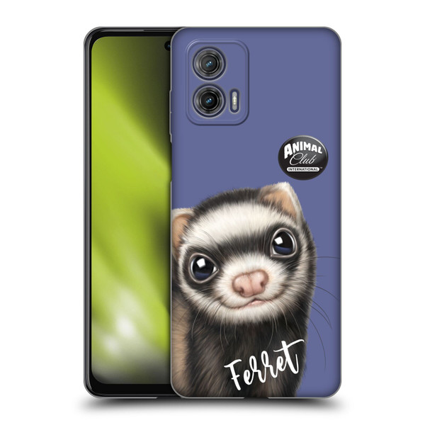 Animal Club International Faces Ferret Soft Gel Case for Motorola Moto G73 5G