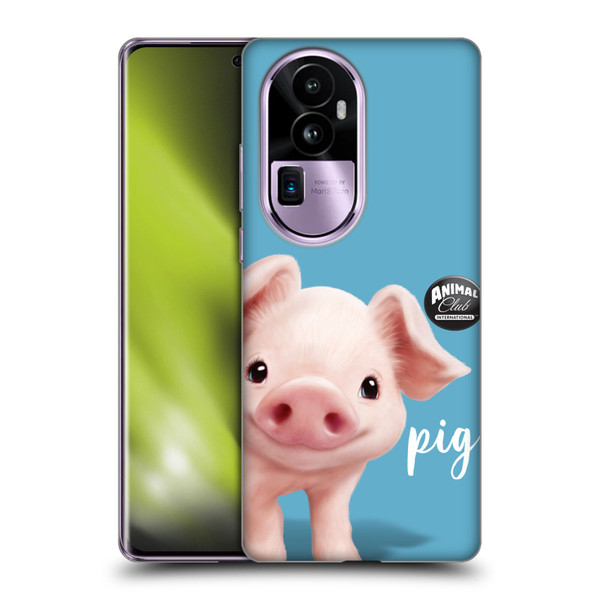 Animal Club International Faces Pig Soft Gel Case for OPPO Reno10 Pro+