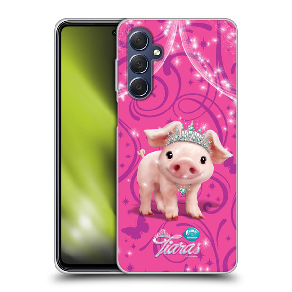 Animal Club International Pet Royalties Pig Soft Gel Case for Samsung Galaxy M54 5G