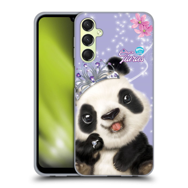 Animal Club International Royal Faces Panda Soft Gel Case for Samsung Galaxy A24 4G / Galaxy M34 5G