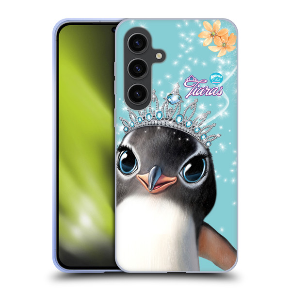 Animal Club International Royal Faces Penguin Soft Gel Case for Samsung Galaxy S24+ 5G