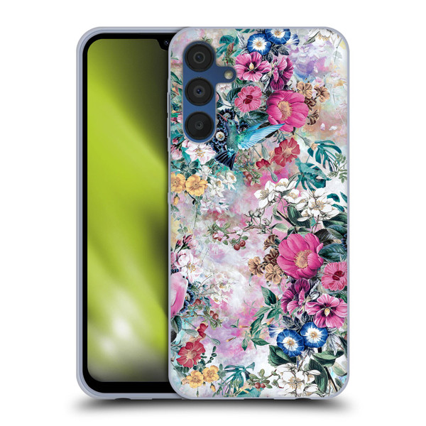 Riza Peker Florals Birds Soft Gel Case for Samsung Galaxy A15