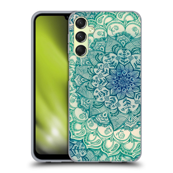 Micklyn Le Feuvre Mandala 3 Emerald Doodle Soft Gel Case for Samsung Galaxy A24 4G / M34 5G