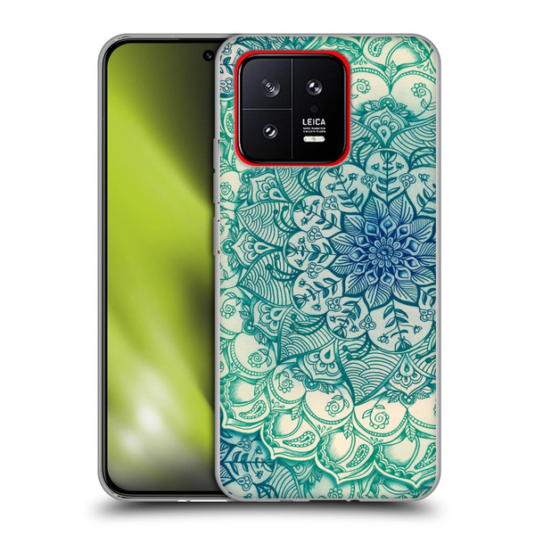 Micklyn Le Feuvre Mandala 3 Emerald Doodle Soft Gel Case for Xiaomi 13 5G