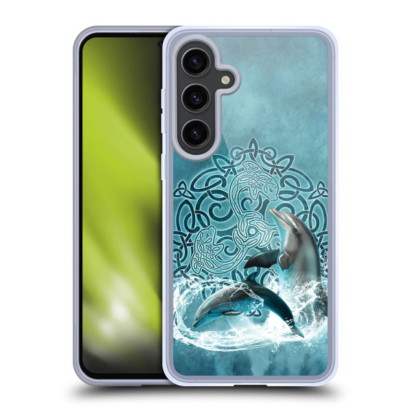 Brigid Ashwood Celtic Wisdom Dolphin Soft Gel Case for Samsung Galaxy S24+ 5G