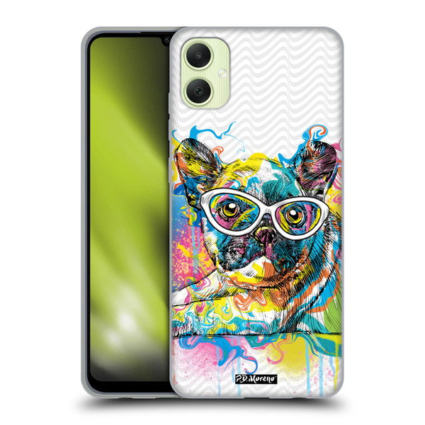 P.D. Moreno Drip Art Cats And Dogs French Bulldog Soft Gel Case for Samsung Galaxy A05