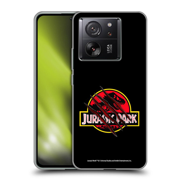 Jurassic Park Logo Plain Black Claw Soft Gel Case for Xiaomi 13T 5G / 13T Pro 5G