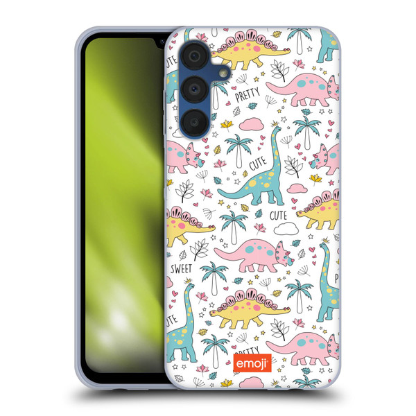 emoji® Cutesy Dinosaurs Soft Gel Case for Samsung Galaxy A15