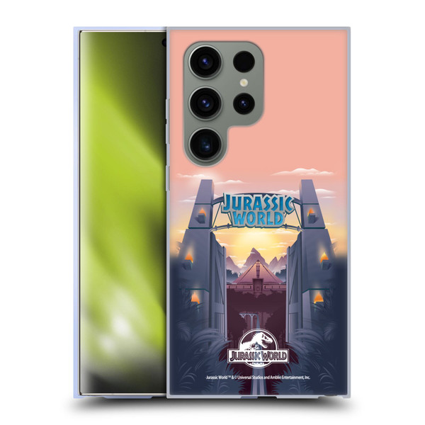 Jurassic World Vector Art Park's Gate Soft Gel Case for Samsung Galaxy S24 Ultra 5G