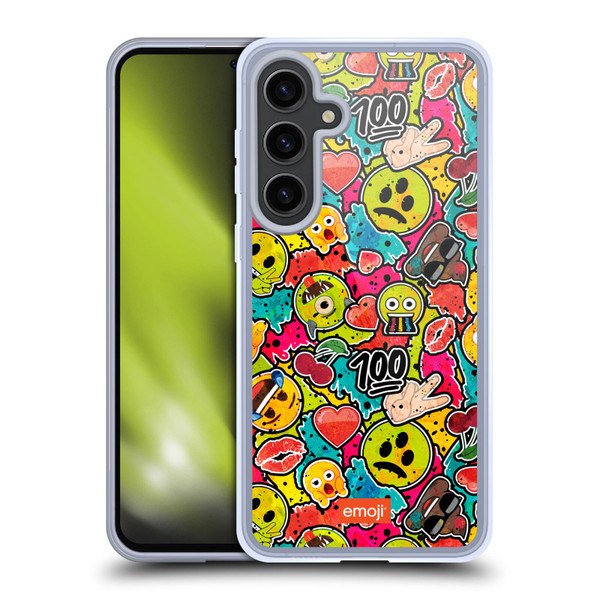 emoji® Graffiti Colours Soft Gel Case for Samsung Galaxy S24+ 5G