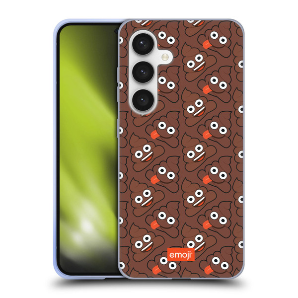 emoji® Trendy Poop Pattern Soft Gel Case for Samsung Galaxy S24 5G