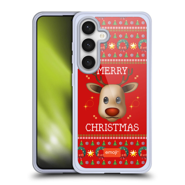 emoji® Ugly Christmas Reindeer Soft Gel Case for Samsung Galaxy S24 5G
