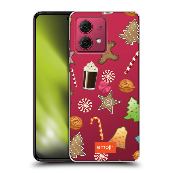 emoji® Winter Wonderland Christmas Cookies Soft Gel Case for Motorola Moto G84 5G