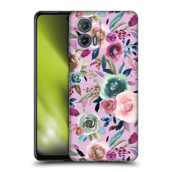 Ninola Lilac Floral Sweet Roses Soft Gel Case for Motorola Moto G73 5G