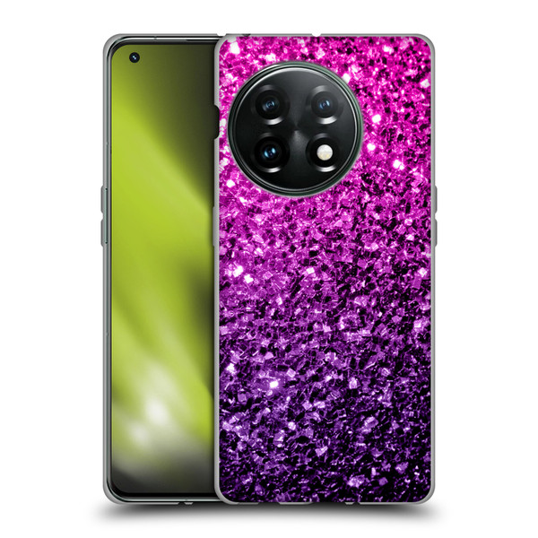 PLdesign Glitter Sparkles Purple Pink Soft Gel Case for OnePlus 11 5G