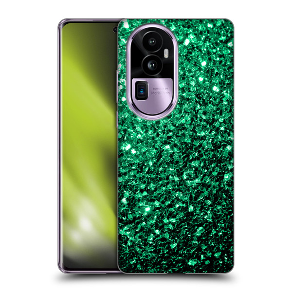 PLdesign Glitter Sparkles Emerald Green Soft Gel Case for OPPO Reno10 Pro+
