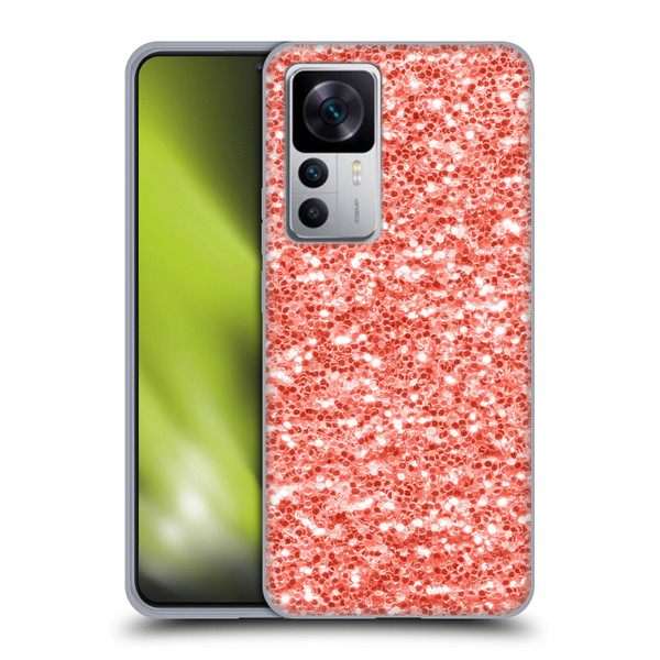 PLdesign Sparkly Coral Coral Sparkle Soft Gel Case for Xiaomi 12T 5G / 12T Pro 5G / Redmi K50 Ultra 5G