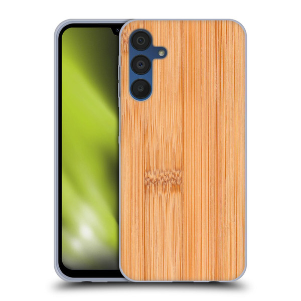 PLdesign Wood And Rust Prints Light Brown Bamboo Soft Gel Case for Samsung Galaxy A15