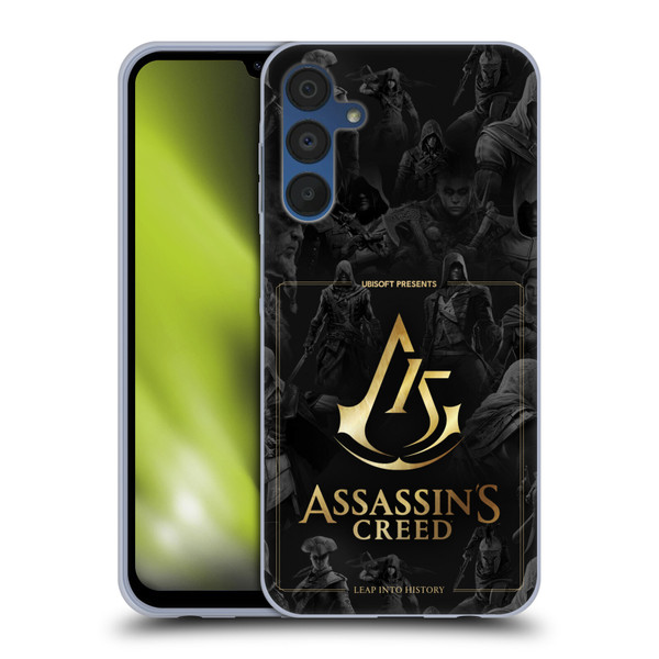 Assassin's Creed 15th Anniversary Graphics Crest Key Art Soft Gel Case for Samsung Galaxy A15