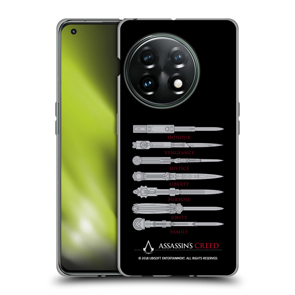 Assassin's Creed Legacy Typography Blades Soft Gel Case for OnePlus 11 5G