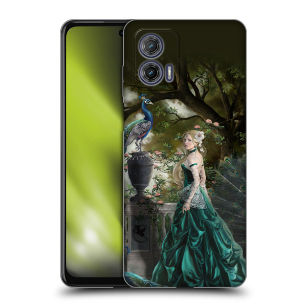 Nene Thomas Art Peacock & Princess In Emerald Soft Gel Case for Motorola Moto G73 5G