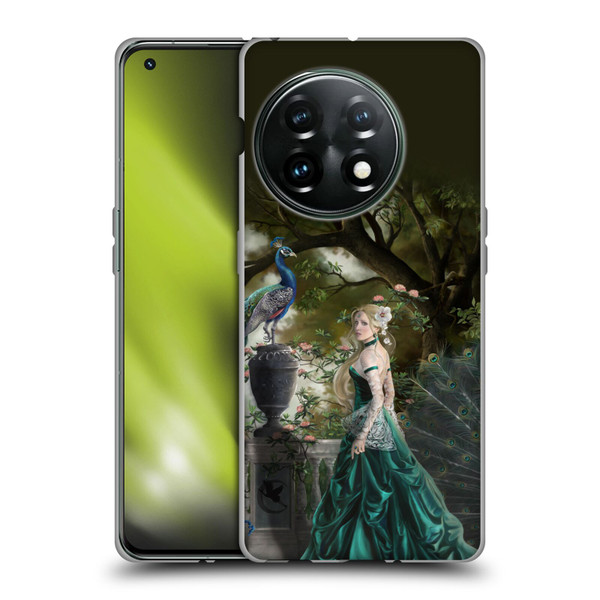 Nene Thomas Art Peacock & Princess In Emerald Soft Gel Case for OnePlus 11 5G