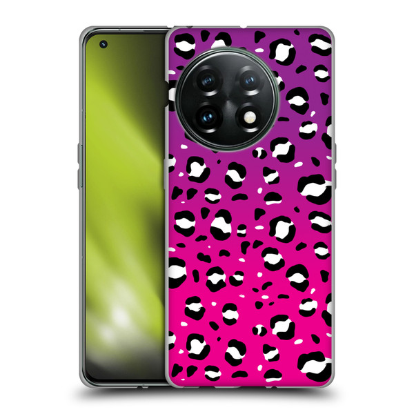 Grace Illustration Animal Prints Pink Leopard Soft Gel Case for OnePlus 11 5G