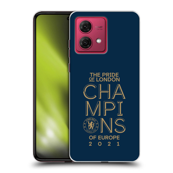 Chelsea Football Club 2021 Champions The Pride Of London Soft Gel Case for Motorola Moto G84 5G