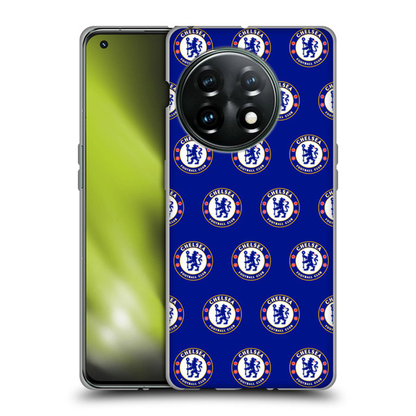 Chelsea Football Club Crest Pattern Soft Gel Case for OnePlus 11 5G