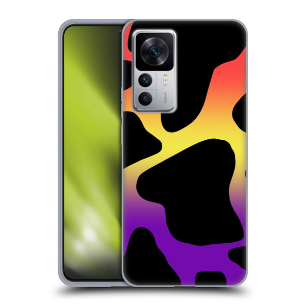 Grace Illustration Cow Prints Sunset Soft Gel Case for Xiaomi 12T 5G / 12T Pro 5G / Redmi K50 Ultra 5G