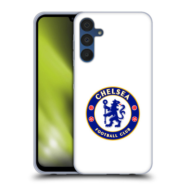 Chelsea Football Club Crest Plain White Soft Gel Case for Samsung Galaxy A15