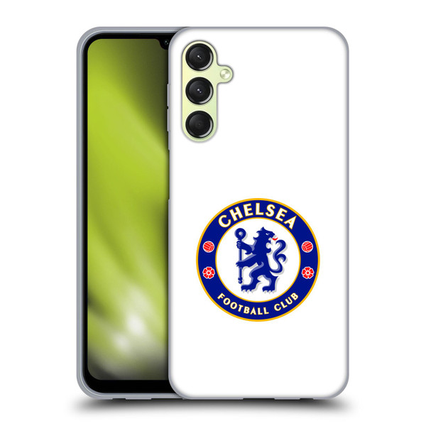Chelsea Football Club Crest Plain White Soft Gel Case for Samsung Galaxy A24 4G / Galaxy M34 5G
