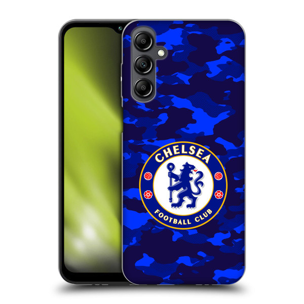 Chelsea Football Club Crest Camouflage Soft Gel Case for Samsung Galaxy M14 5G